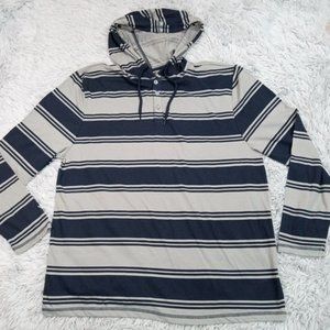 Field & Forest Mens Sweatshirt Hoodie Blue Large Lightweight Activewear Outdoors